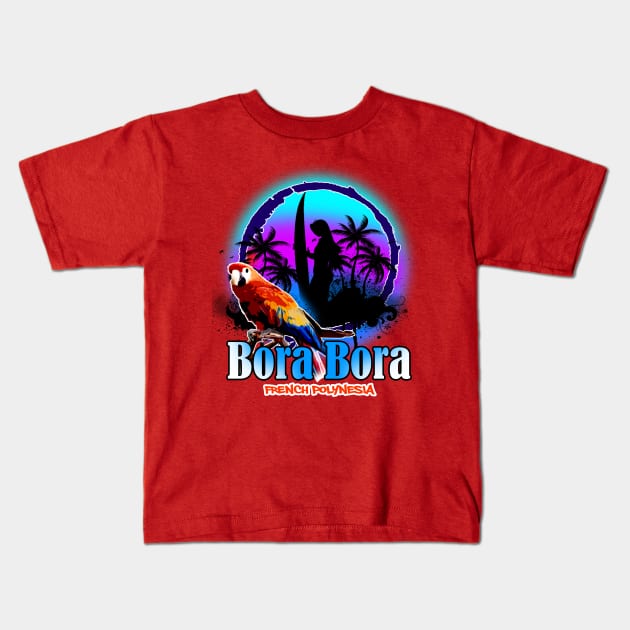 Bora Bora Party Kids T-Shirt by dejava